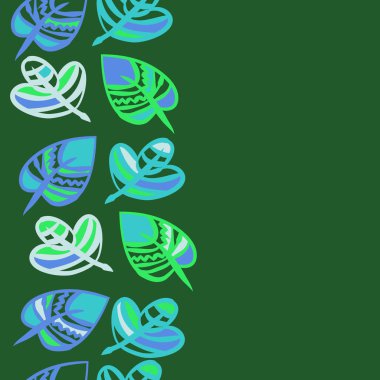 kopya alanı ile soyut basit çiçek deseni