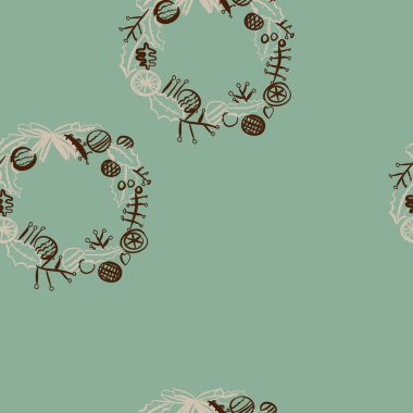 Soyut basit çelenk Dikişsiz desen