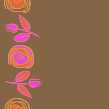 kopya alanı ile soyut basit çiçek deseni