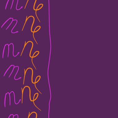 oklarla m ve n harflerinin soyut vektör illüstrasyonu, kopya alanı