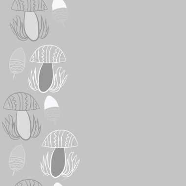 Renkli mantarlar ile dikişsiz soyut desen