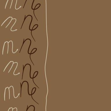 oklarla m ve n harflerinin soyut vektör illüstrasyonu, kopya alanı