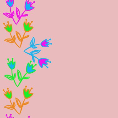 Kusursuz çiçek deseni. Vektör illüstrasyonu