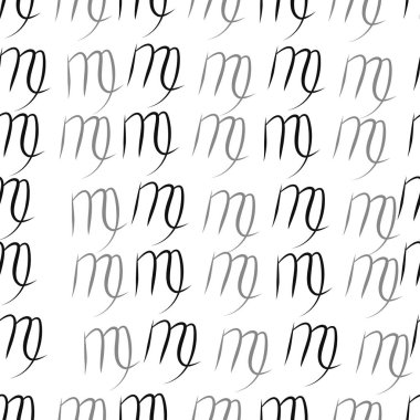 Dağınık sembollerle kesintisiz soyut desen