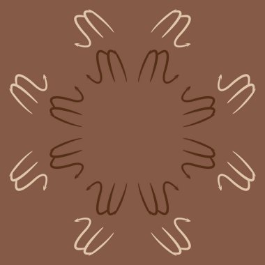 Soyut basit kaligrafi dikişsiz desen