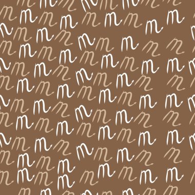 Dağınık sembollerle kesintisiz soyut desen