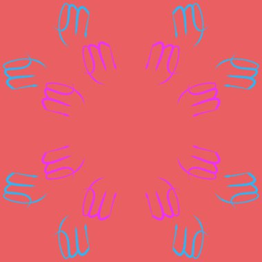 Zodiac Signs Dikişsiz desen. Vektör Illustration