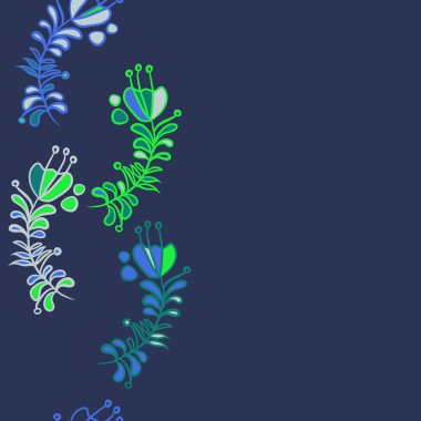 Soyut basit çiçeklerin kusursuz deseni