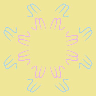 Soyut basit kaligrafi dikişsiz desen