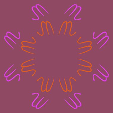 Soyut basit kaligrafi dikişsiz desen