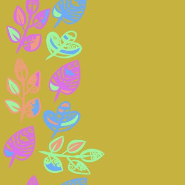 kopya alanı ile soyut basit çiçek deseni