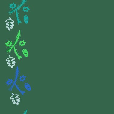 Çizgi sanat bitkileri ile dikişsiz etnik desen