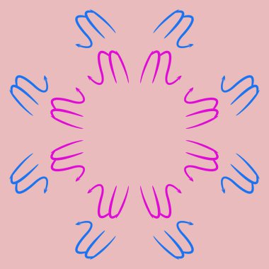 Soyut basit kaligrafi dikişsiz desen