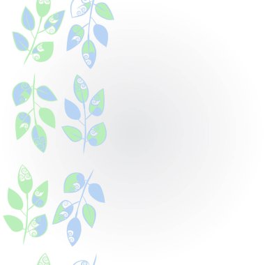 Soyut basit yaprakların kusursuz deseni