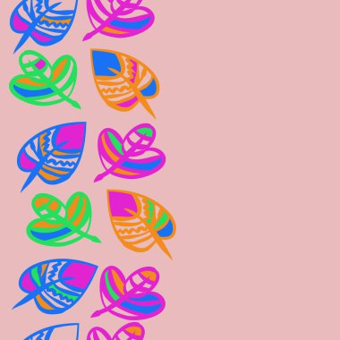 kopya alanı ile soyut basit çiçek deseni