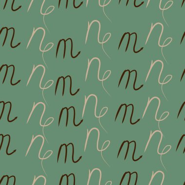 Akrep, oğlak burçlarının dikişsiz deseni. Vektör çizimi