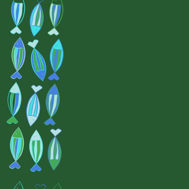 arka planda sevimli balık ile yaratıcı desen