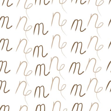 Akrep, oğlak burçlarının dikişsiz deseni. Vektör çizimi