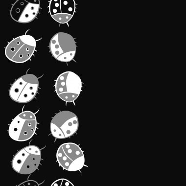 uğur böcekleri karikatür vektör illüstrasyon