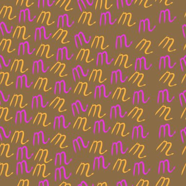 Dağınık sembollerle kesintisiz soyut desen