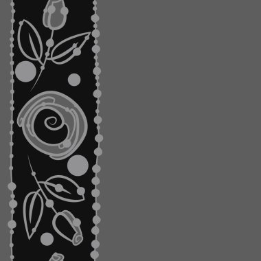 Basit çiçek elementleri ile dikişsiz desen