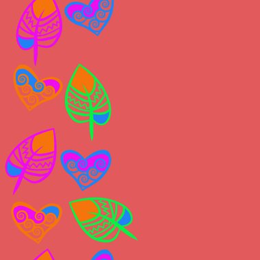 Soyut basit yaprakların kusursuz deseni