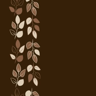 Yapraklarla soyut basit dalların kusursuz deseni