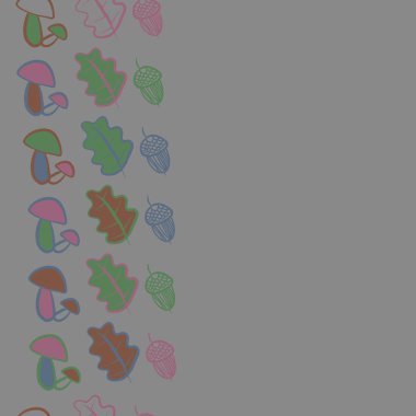 meşe palamutları, yaprakları ve meyveleri ile Seamless Modeli