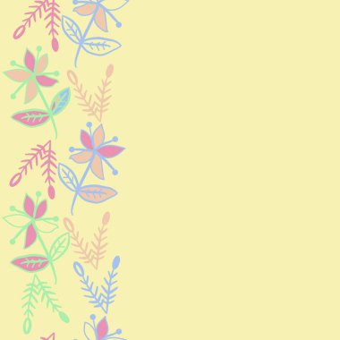 kopya alanı ile soyut basit çiçek deseni