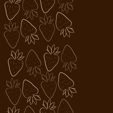 Dikişsiz çilek deseni. Vektör çizimi