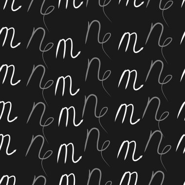 Akrep, oğlak burçlarının dikişsiz deseni. Vektör çizimi