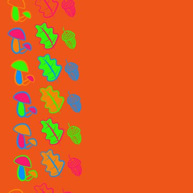 meşe palamutları, yaprakları ve meyveleri ile Seamless Modeli