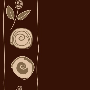 Soyut basit güllerin kusursuz deseni. Vektör çizimi