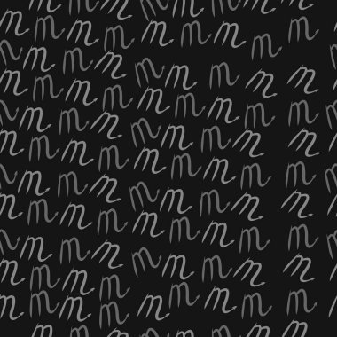 Dağınık sembollerle kesintisiz soyut desen