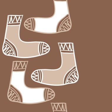 çorap dikişsiz dikey desen, kopya alanı ile doodle. Vektör çizimi
