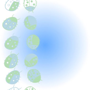 uğur böcekleri karikatür vektör illüstrasyon