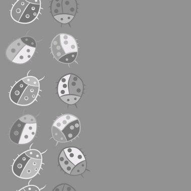 uğur böcekleri karikatür vektör illüstrasyon