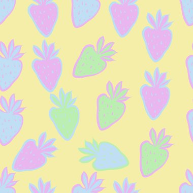 Renkli çilek ile dikişsiz desen