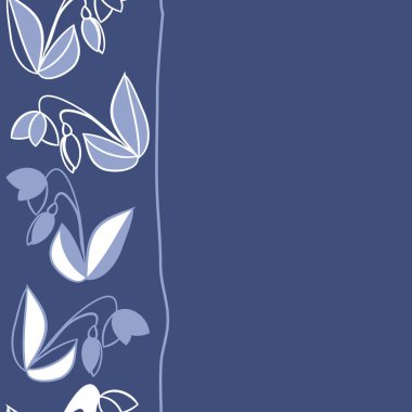 çizgi sanat çiçekleri ile dikişsiz etnik desen