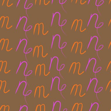 Akrep, oğlak burçlarının dikişsiz deseni. Vektör çizimi