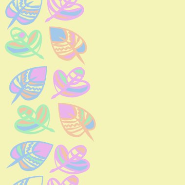 kopya alanı ile soyut basit çiçek deseni