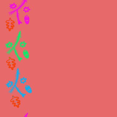 Çizgi sanat bitkileri ile dikişsiz etnik desen