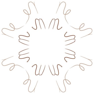 Soyut basit kaligrafi dikişsiz desen