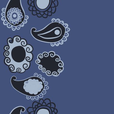 Paisley süs ile dikişsiz soyut desen