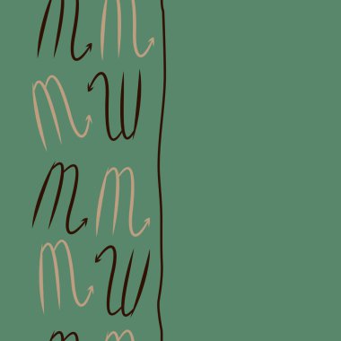 oklu m harflerinin soyut vektör illüstrasyonu, kopya alanı