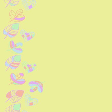 Soyut renkli yaprakları Dikişsiz deseni