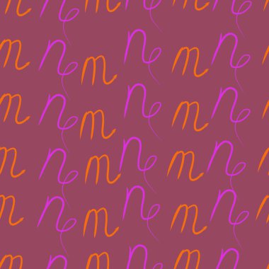 Akrep, oğlak burçlarının dikişsiz deseni. Vektör çizimi