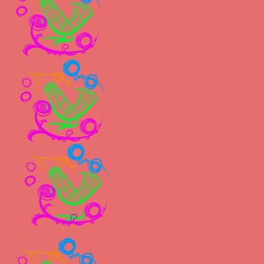 Soyut basit kuşlar Dikişsiz desen