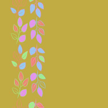 Soyut basit yaprakların kusursuz deseni