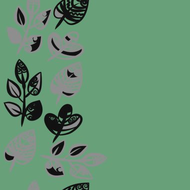 kopya alanı ile soyut basit çiçek deseni